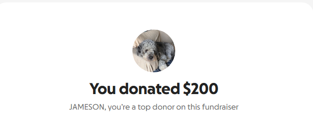 Donation screenshot