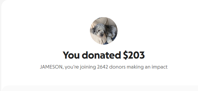 Donation screenshot