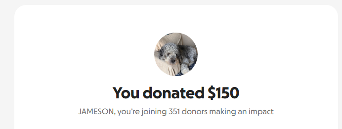 Donation screenshot