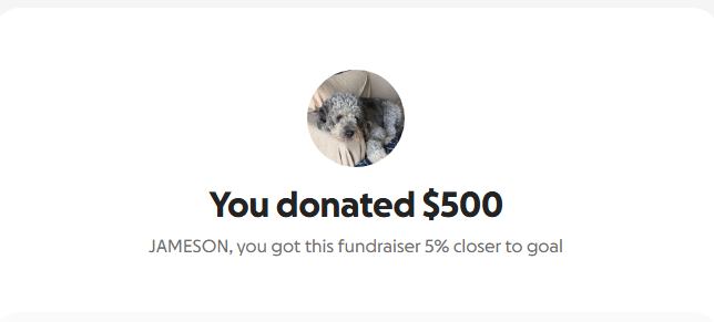 Donation screenshot